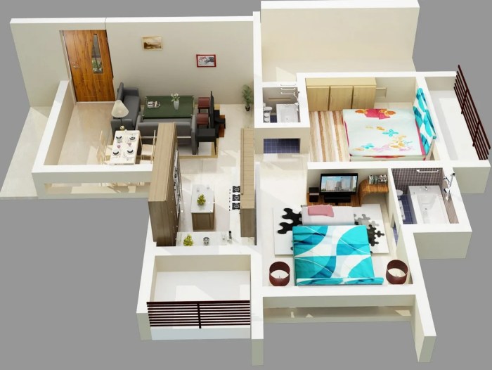 Bedroom apartment two house bold plans