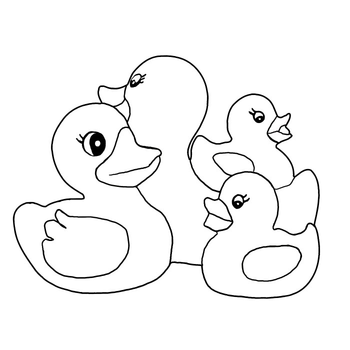 Coloring pages of ducks