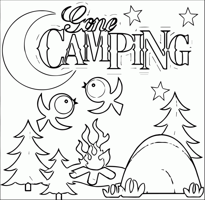 Camping Coloring Page for Kids A Wilderness of Fun