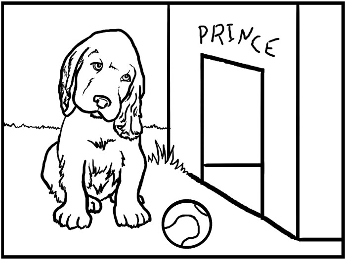 Coloring pages for kids dog