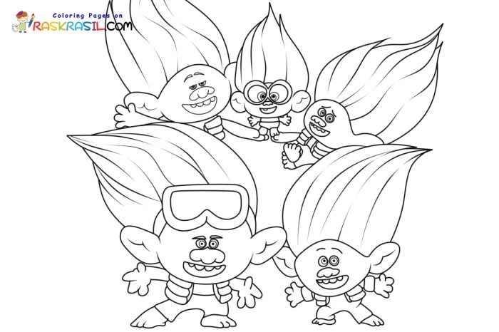 Trolls Band Together Coloring Page