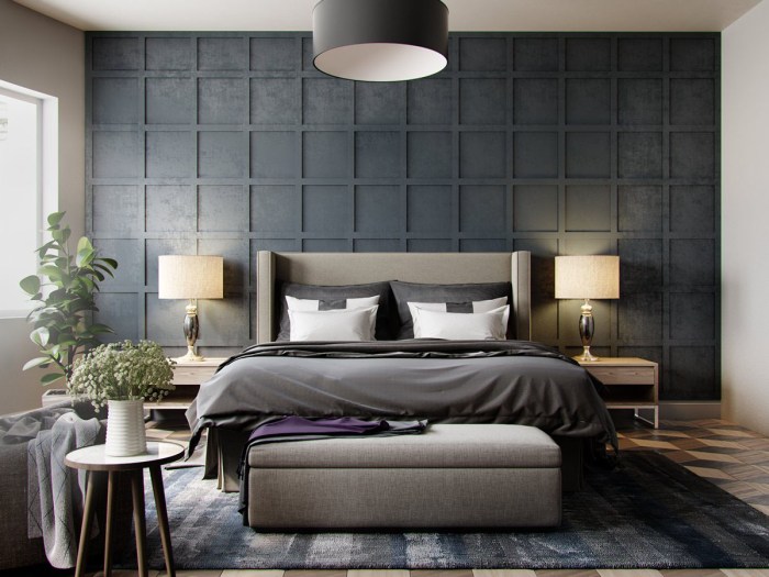 Grey interior design bedroom