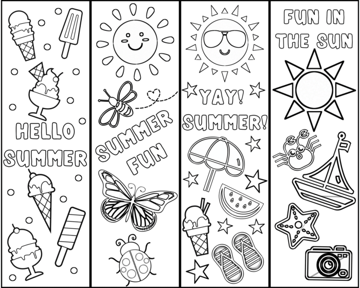 Coloring Bookmarks Printable for Kids