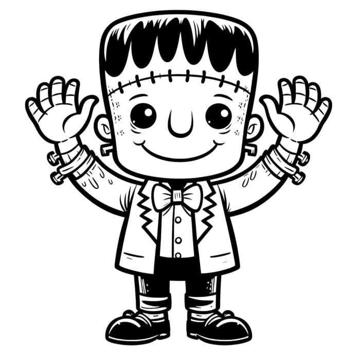 Frankenstein Coloring Page for Kids