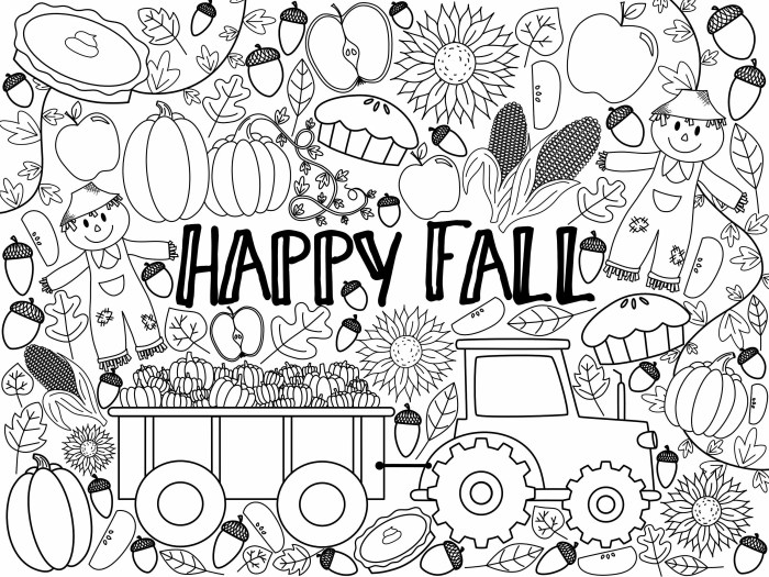 Coloring pages fall for kids