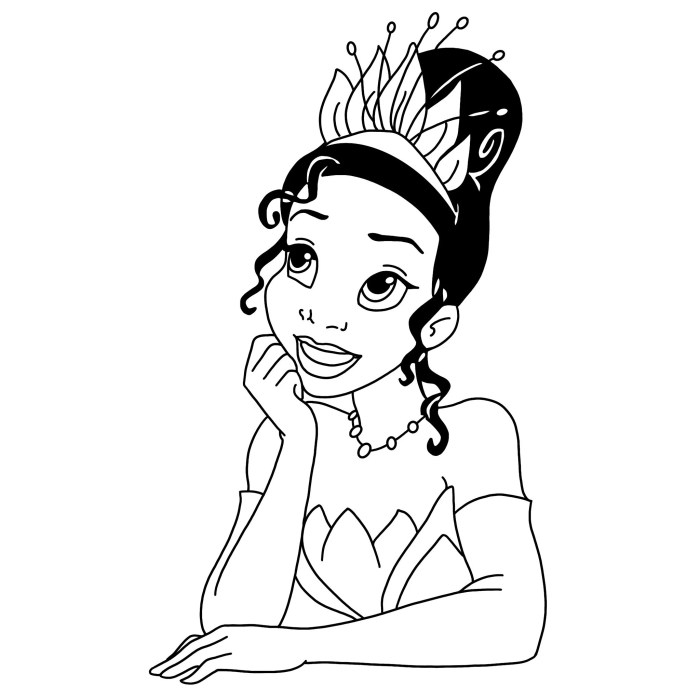 Tiana Coloring Page A Creative Exploration