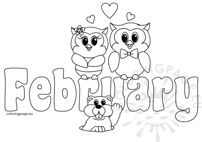 Coloring pages february