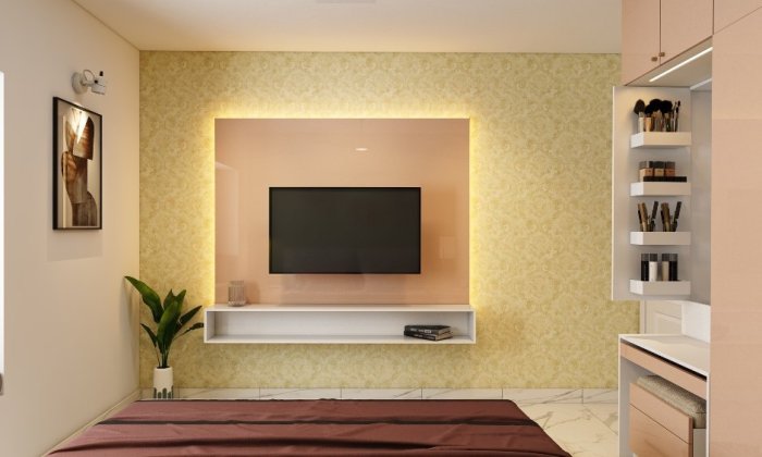 Tv wall design bedroom